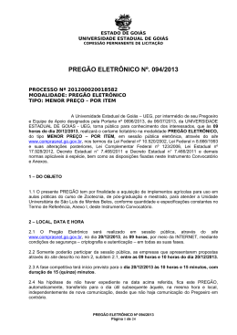 PREGÃO ELETRÔNICO Nº. 094/2013