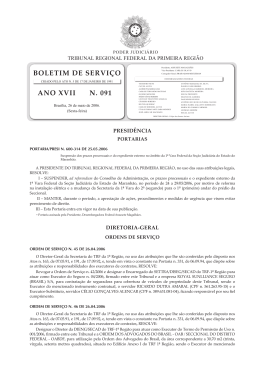 BOLETIM DE SERVI&Ccedil;O ANO XVII N. 091