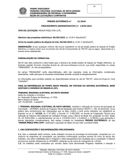PREG&Atilde;O ELETR&Ocirc;NICO n&ordm; 33/2008 - Tribunal Regional Eleitoral de