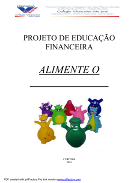 Projeto de educaçao financeira
