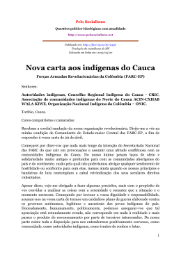 2013-05-20 - FARC - nova carta a ind&iacute;genas