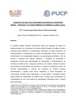 a quest&atilde;o do multiculturalismo nas r&aacute;dios da fronteira brasil