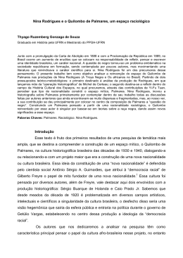 Nina Rodrigues e o Quilombo de Palmares - ANPUH-RN