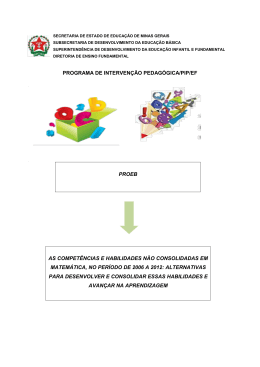 programa de interven&ccedil;&atilde;o pedag&oacute;gica/pip/ef