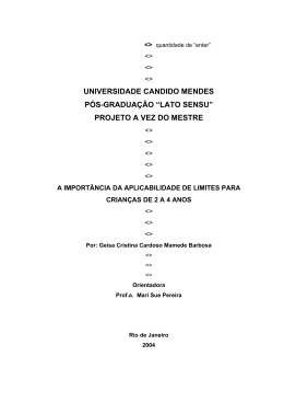 projeto a vez do mestre - AVM Faculdade Integrada