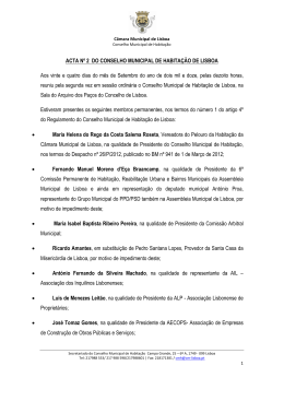 ACTA N&ordm; 2 DO CONSELHO MUNICIPAL DE HABITA&Ccedil;&Atilde;O DE