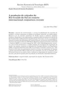 A produ&ccedil;&atilde;o de cal&ccedil;ados do Rio Grande do Sul no cen&aacute;rio