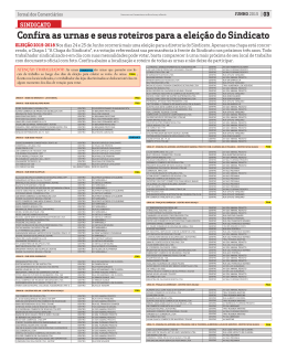 Baixe aqui o roteiro das urnas publicado no Jornal do Comerciário