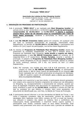 Leia o Regulamento - Maxi Shopping Jundia&iacute;