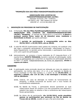 Sorteio - ParkShoppingS&atilde;oCaetano