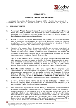 REGULAMENTO Promoção “Natal 5 anos Boulevard” Associação