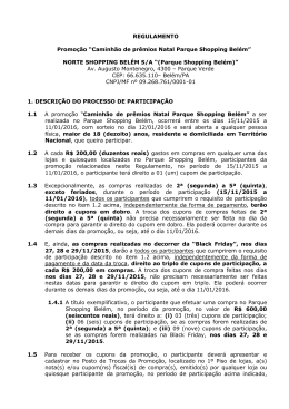 Confira regulamento! - Parque Shopping Belém