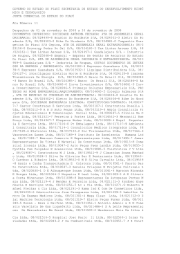 GOVERNO DO ESTADO DO PIAU&Iacute; SECRETARIA DE