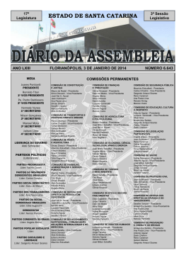 ESTADO DE SANTA CATARINA - Assembleia Legislativa do Estado