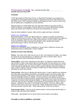Primeiros Passos com GnuPG