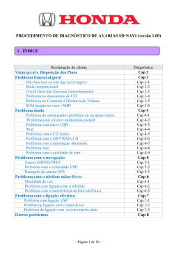 PROCEDIMENTO DE DIAGN&Oacute;STICO DE AVARIAS SD
