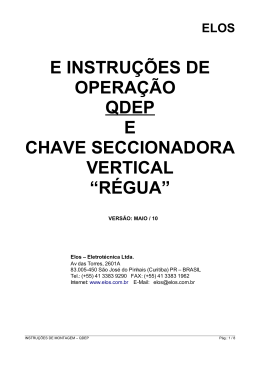 manual qdep - ELOS Eletrotécnica Ltda.