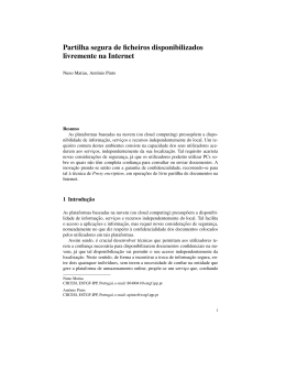 Partilha segura de ficheiros disponibilizados livremente na