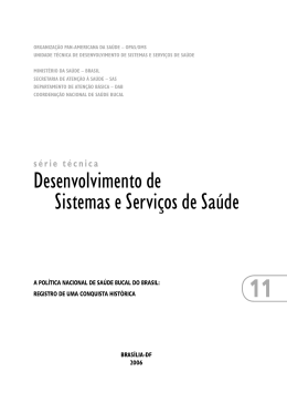 Pol&iacute;tica Nacional de Sa&uacute;de Bucal do Brasil
