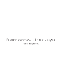 5149.1_Benef&iacute;cio Assistencial - Lei 8.742-93 temas