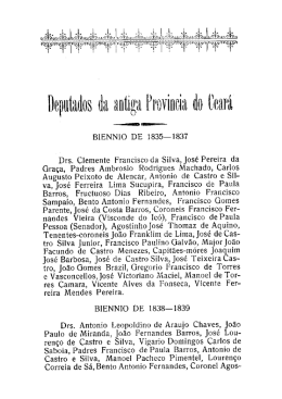 Deputados da. antiga Provincia du Cear&aacute;