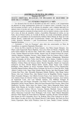 Draft da ata 53 - Assembleia Municipal de Lisboa
