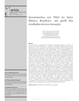 Investimentos em P&D no setor el&eacute;trico brasileiro