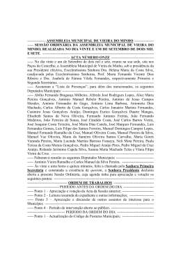 sess&atilde;o ordin&aacute;ria da assembleia municipal de vie