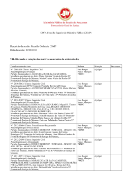 09/08/2013 VII- Discuss&atilde;o e vota&ccedil;&atilde;o das mat&eacute;rias constante