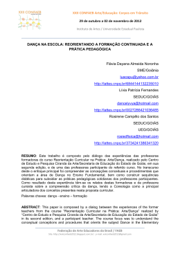 XXII CONFAEB Arte/Educação: Corpos em Trânsito 29 de outubro a