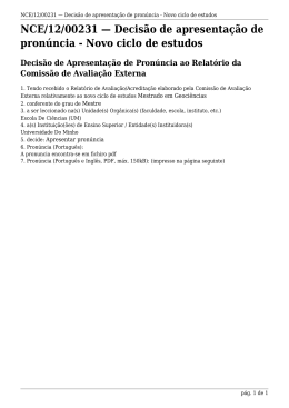 Novo ciclo de estudos