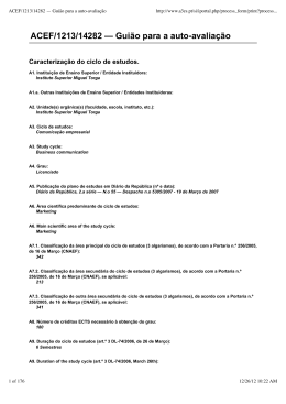 ACEF/1213/14282 &mdash; Gui&atilde;o para a auto-avalia&ccedil;&atilde;o