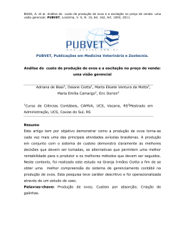 An&aacute;lise do custo de produ&ccedil;&atilde;o de ovos e a oscila&ccedil;&atilde;o no