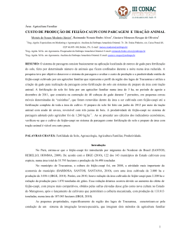 custo de produ&ccedil;&atilde;o de feij&atilde;o-caupi com parcagem e tra&ccedil;&atilde;o