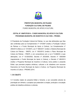 Edital - Prefeitura de Palmas