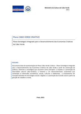 Plano CABO VERDE CRIATIVO - Plano Estratégico