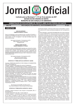 JOM 235 - 26/12/2014 - Prefeitura de S&atilde;o Gon&ccedil;alo do Amarante
