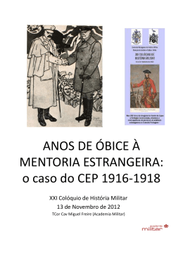 ANOS DE &Oacute;BICE &Agrave; MENTORIA ESTRANGEIRA: o caso do CEP
