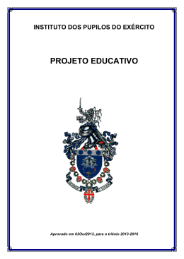 Projecto Educativo - Instituto Pupilos do Ex&eacute;rcito