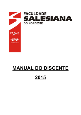 Manual do Aluno - Faculdade Salesiana do Nordeste