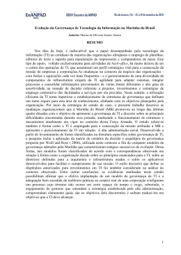 1 Evolu&ccedil;&atilde;o da Governan&ccedil;a de Tecnologia da Informa&ccedil;&atilde;o