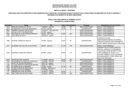 Anexo I - Lista de Classificados