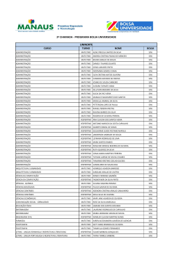 2&ordf; lista de classificados no programa Bolsa Universidade