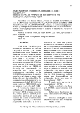 Decis&otilde;es - TRT da 3&ordf; Regi&atilde;o