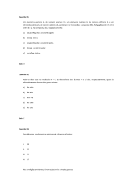Exerc&iacute;cios de revis&atilde;o para a Prova Trimestral