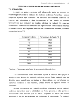 Capítulo 5: ESTRUTURA CRISTALINA EM MATERIAIS CERÂMICOS