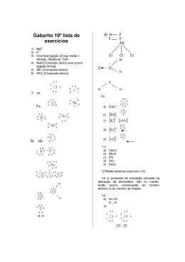 QG5 - 10a Lista de Exercícios + Gabarito