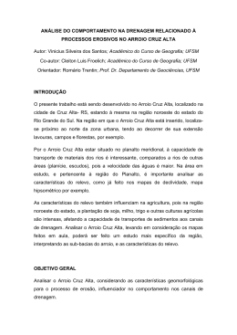 AN&Aacute;LISE DO COMPORTAMENTO NA DRENAGEM RELACIONADO