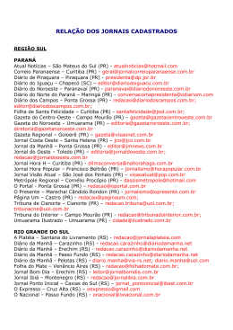 RELA&Ccedil;&Atilde;O DOS JORNAIS CADASTRADOS