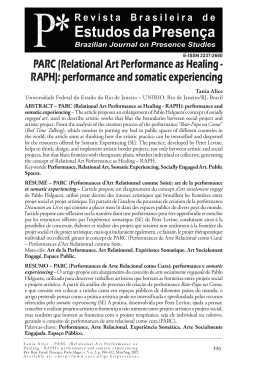 PARC (Relational Art Performance as Healing - RAPH